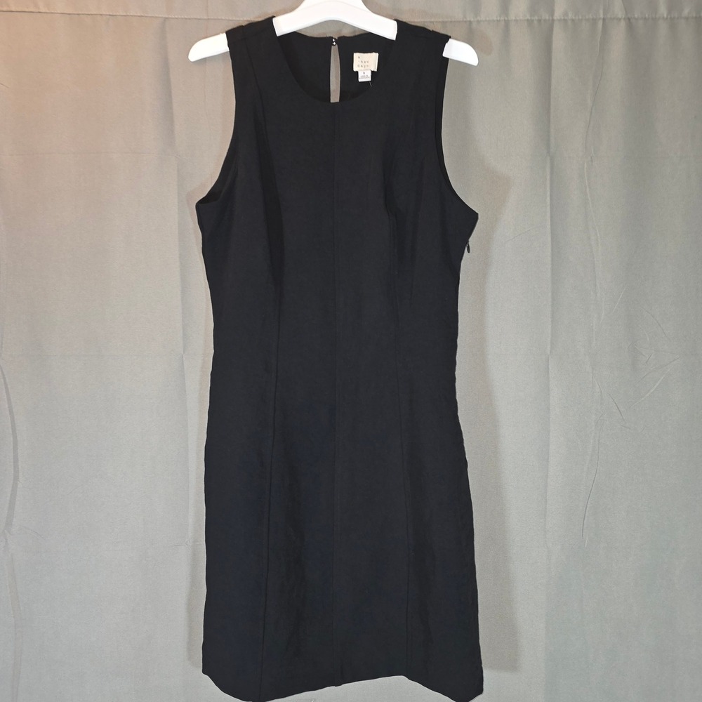 A New Day Womens Sleeveless Sheath Dress Black Keyhole Back Size 8 NWT
